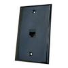 BOPLAT 1 Port CAT6 Ethernet Wall Plate Black - Single Gang CAT 6 RJ45 Network Cable Cover Plate Female to Female for CAT7/CAT6/CAT5e Ethernet Cables view 1