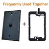 BOPLAT 1 Port CAT6 Ethernet Wall Plate Black - Single Gang CAT 6 RJ45 Network Cable Cover Plate Female to Female for CAT7/CAT6/CAT5e Ethernet Cables view 4