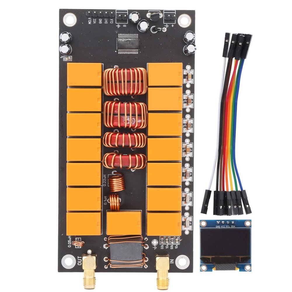ATU-100 Mini Automatic Antenna Tuner, 400mA Antenna Tuner Board with Screen Finished, DIY Kits Antenna Tester Components