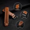 NotoCity Genuine Leather Watch Band for Fenix 7/6/5, 22mm Easy Fit Strap for Fenix 7 Pro/6 Pro/5 Plus, Forerunner 955/945, Approach S60/S62, Epix (Brown) view 4