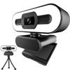 1080P Webcam with Ring Light and Microphone,Adjustable Brightness,Plug and Play,PC Webcam for Streaming,Computer Web Camera Video Cam for Mac Windows Laptop Conferencing Gaming view 1