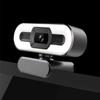 1080P Webcam with Ring Light and Microphone,Adjustable Brightness,Plug and Play,PC Webcam for Streaming,Computer Web Camera Video Cam for Mac Windows Laptop Conferencing Gaming view 3