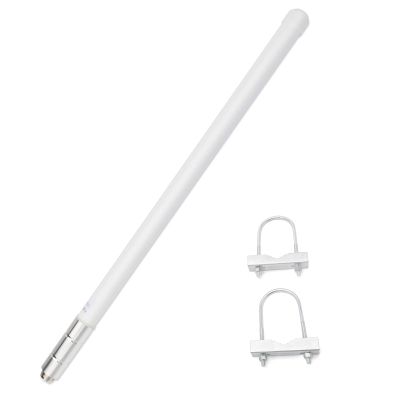 Dual Band Fiberglass Radio Antenna, UHF VHF 144/430mhz Base Antenna, 17 inches SO239 Connector for Base Station Repeater Mobile Transceiver with Mount Bracket