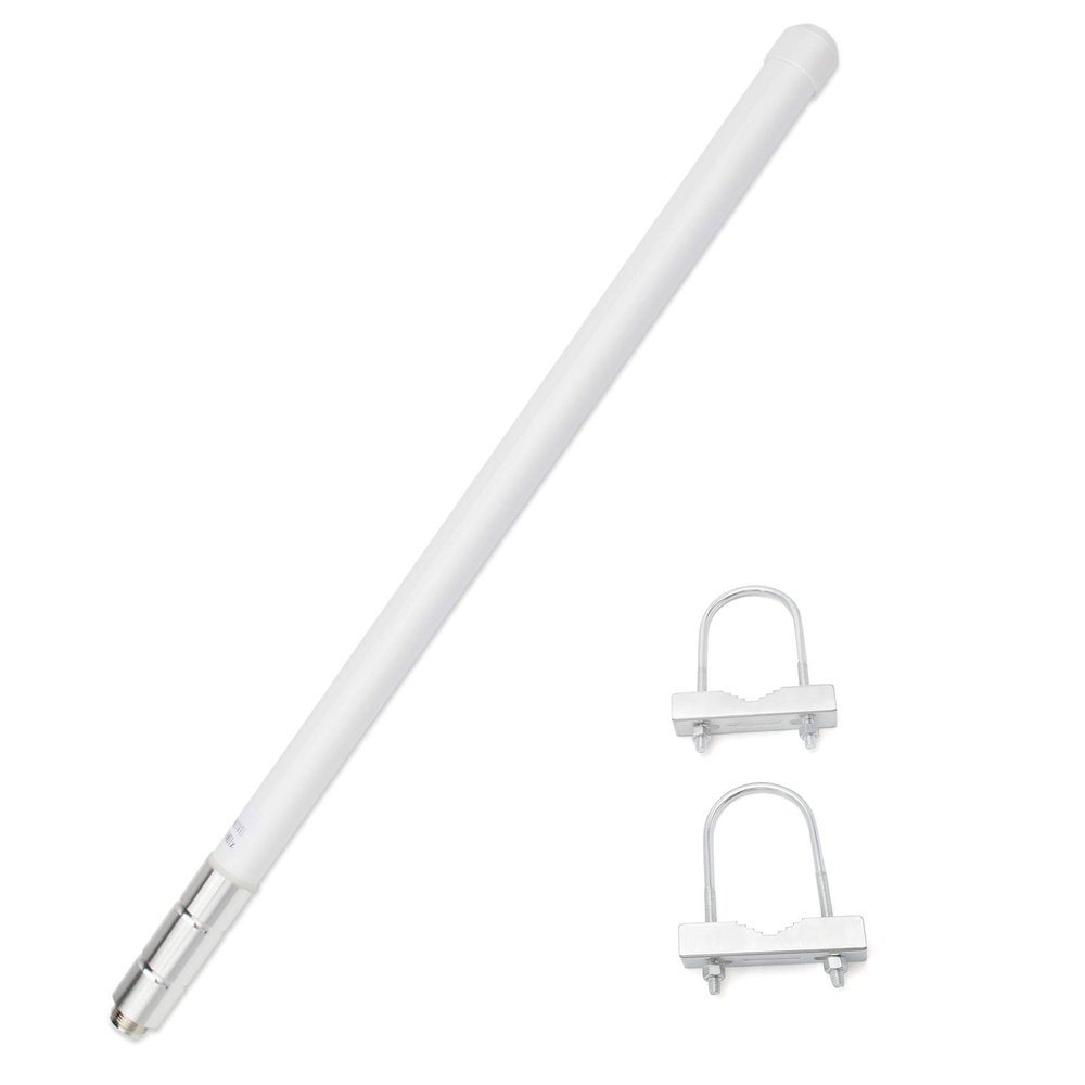 Dual Band Fiberglass Radio Antenna, UHF VHF 144/430mhz Base Antenna, 17 inches SO239 Connector for Base Station Repeater Mobile Transceiver with Mount Bracket