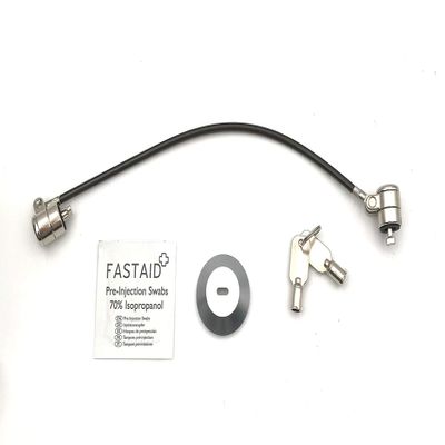 Discount Credit Card Supply Tether Lock and Security Cable: Device to DCCStand Swivel Stand, Two Keys 8 Inches (Black)
