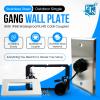 Stainless Steel Ethernet Wall Plate with Single RJ45 Waterproof CAT6 Jack - Outdoor IP68 Ethernet Wall Outlet for Secure PoE and Data Connection view 2