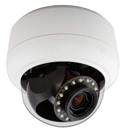 American Dynamics IPS05D3ISWIY Illustra Pro 5MP IR WDR Vandal PoE Network Mini Dome Camera with 9-22mm, varifocal Telephoto Lens, RJ45 Connection.