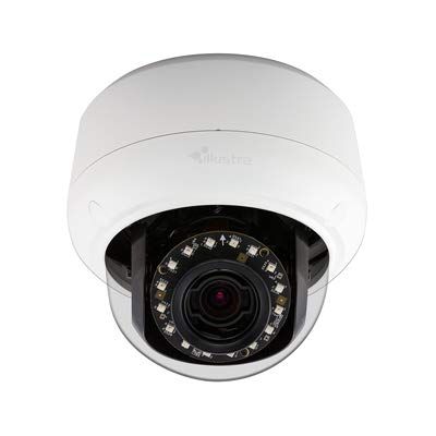 American Dynamics IPS05D3ICWTY Illustra Pro 5MP IR WDR Vandal PoE Network Mini Dome Camera with 9-22mm, varifocal std Lens, RJ45 Connection.