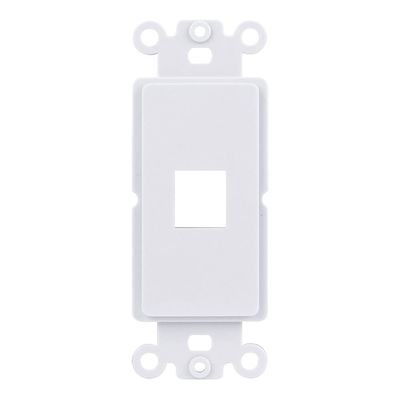 1-Port Single Gang Keystone Decora Style Insert Strap (10 Pack, White)