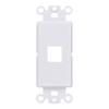 1-Port Single Gang Keystone Decora Style Insert Strap (10 Pack, White) view 1