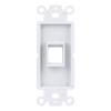 1-Port Single Gang Keystone Decora Style Insert Strap (10 Pack, White) view 3