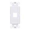 1-Port Single Gang Keystone Decora Style Insert Strap (10 Pack, White) view 4