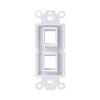 2-Port Single Gang Keystone Decora Style Insert Strap (10 Pack, White) view 3