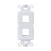 2-Port Single Gang Keystone Decora Style Insert Strap (10 Pack, White) view 4