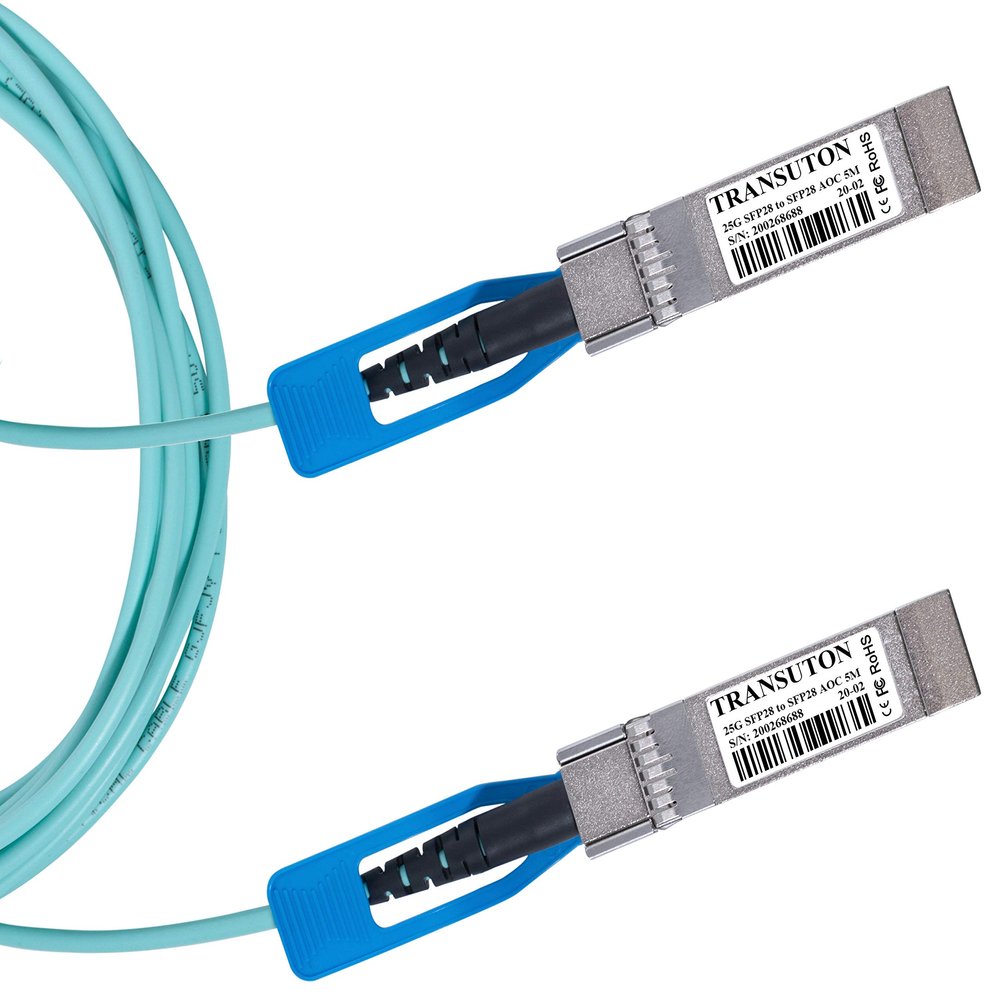 Chuangsuton 25G SFP28 AOC Cable | Compatible with Intel MFA2P10-A001 25GBase SFP28 to SFP28 Active Optical Cable, High Speed Ethernet Network Data Cables (1M/3.3ft)