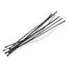 MroMax 10pcs Plastic-sprayed Stainless Steel Cable Ties Wrap Coated Self for Bundling Wires Black (Stainless Steel, 17.72inch) view 1