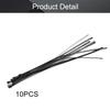 MroMax 10pcs Plastic-sprayed Stainless Steel Cable Ties Wrap Coated Self for Bundling Wires Black (Stainless Steel, 17.72inch) view 4
