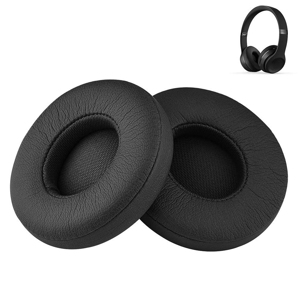 Solo 3 Earpad Replacement Solo 2 Ear Pads Cushion Accessories Compatible with Beats by Dre Solo3/Solo2 Wireless A1796/B0534 Headphones, Made of Protein Leather Memory Foam