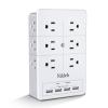 Multi Plug Outlet Surge Protector Nikleb, 12 Electrical Outlets Extender with 4 USB Charging Ports Total 4.8A, Wall Plug Expander 3 Prong for Room, Office, Gaming, Cord Organizer Accessories view 1