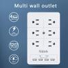 Multi Plug Outlet Surge Protector Nikleb, 12 Electrical Outlets Extender with 4 USB Charging Ports Total 4.8A, Wall Plug Expander 3 Prong for Room, Office, Gaming, Cord Organizer Accessories view 2