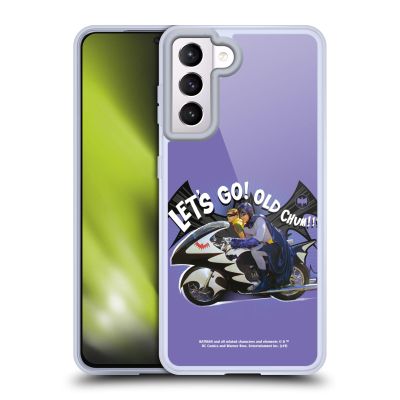 Head Case Designs Officially Licensed Batman TV Series Batcycle Let's Go Character Art Gel Case [Military Grade Protection] Compatible with Samsung Galaxy S21 5G and Compatible with MagSafe