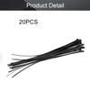 MroMax 20pcs Plastic-sprayed Stainless Steel Cable Ties Wrap Coated Self for Bundling Wires Black (Stainless Steel, 17.72inch) view 4