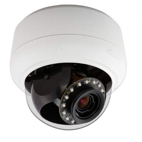 American Dynamics IPS05D3OCWIY Illustra Pro 5MP IR WDR PoE Outdoor Network Mini Dome Camera with 9-22mm, varifocal Telephoto Lens, RJ45 Connection.