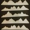 Dazzle Cards 4 x Different Mountains Mylar Shape Sheets -10.5" for Greeting Card Making/Wall Border view 1
