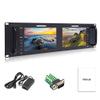 Dual 7" 3RU IPS 1920x1200 Broadcast LCD Rack Mount Monitor with 3G-SDI, HDMI, AV Input and Output D71 Plus view 1