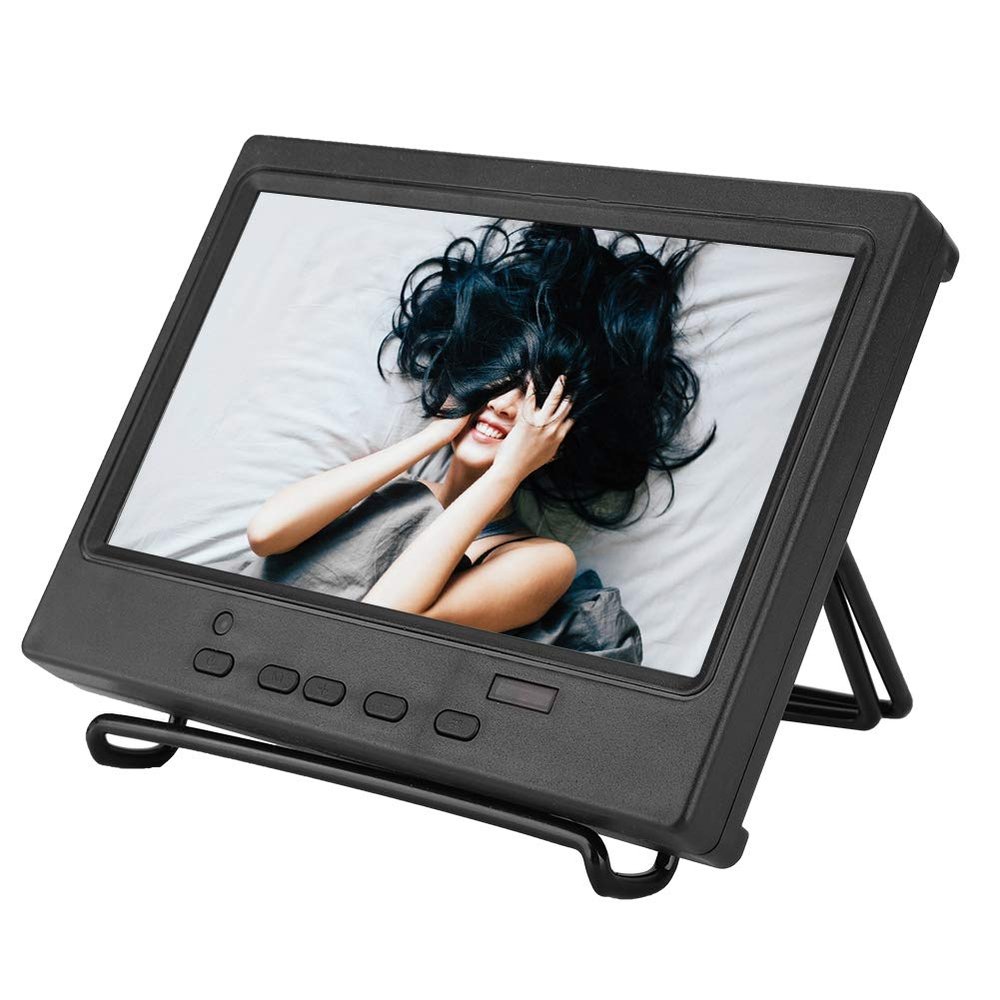 Lazmin112 7 Inch Portable Monitor, 1024x600 Multi-Function Display Support/VGA/AV Input, Suitable for, car Display, CCTV, etc.(US)
