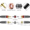 J&D 2 RCA Extension Cable Male to Female, Copper Shell Gold-Plated 2RCA Male to 2RCA Female Cable Stereo Audio Extender Cord Adapter, 15 Feet view 2