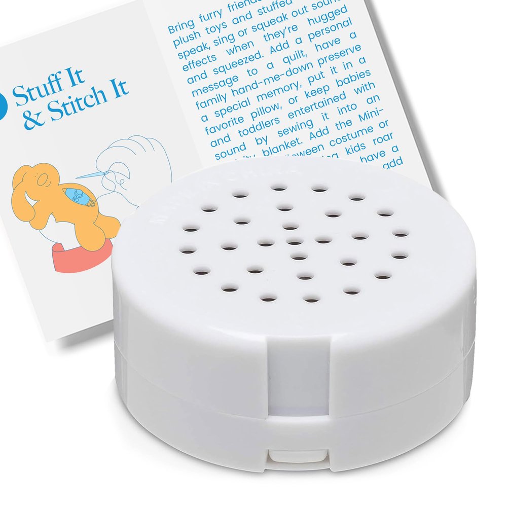 VOICEGIFT Mini-Me Holiday Gift, 60-Second Multi-Message Audio Recorder for Plush Toys, Quilts, Pillow, Crafts, Playful Mini Voice Gift Inserts for Custom Sound Gifting & DIY Projects 50-Pack