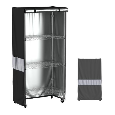 Wire Shelf Cover 48x18x72 Heavy Duty 600D Waterproof Zipper Metal Rack