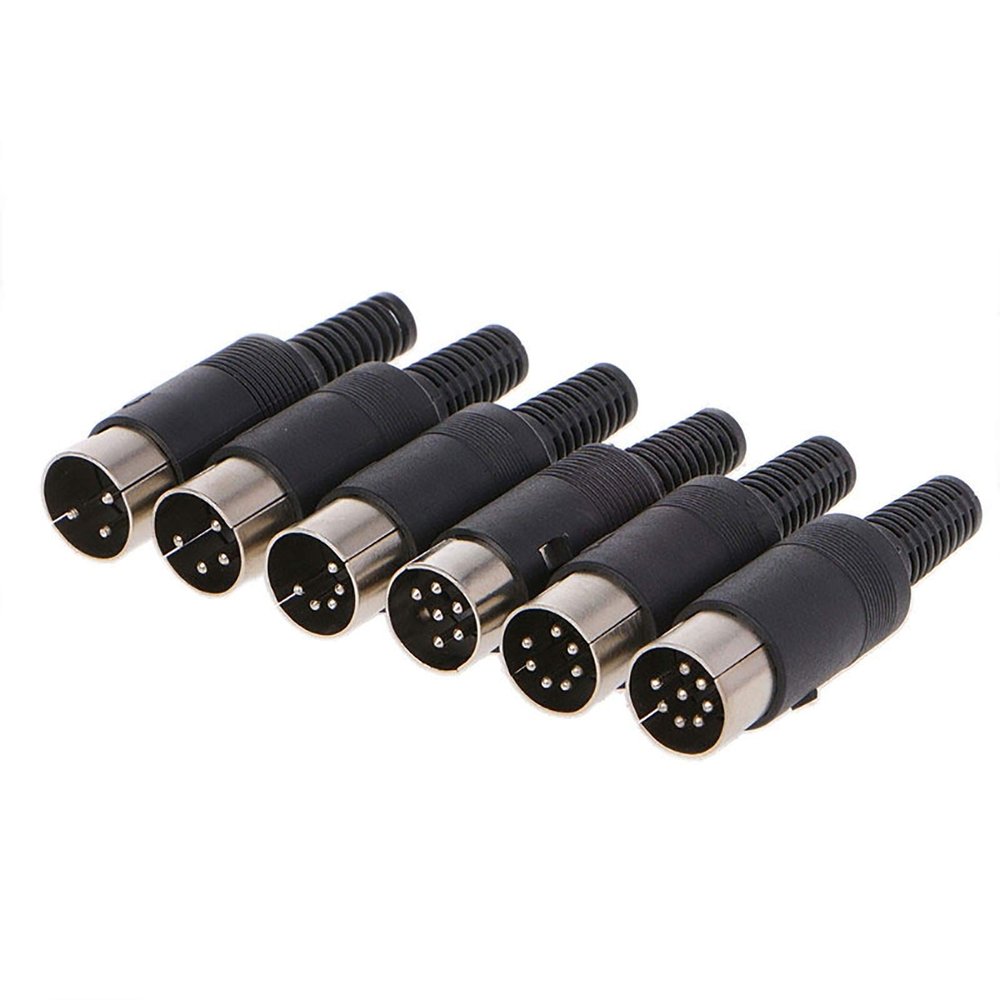 TopHomer 1 Pc Computer Keyboard DIN Plug Socket Connector/Panel Mount Receptacles Socket (Optional) Male/Female, Female Panel Mount Receptacles Socket 3/4/5/6/7/8 Pin (Optional)