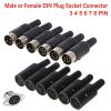 TopHomer 1 Pc Computer Keyboard DIN Plug Socket Connector/Panel Mount Receptacles Socket (Optional) Male/Female, Female Panel Mount Receptacles Socket 3/4/5/6/7/8 Pin (Optional) view 4