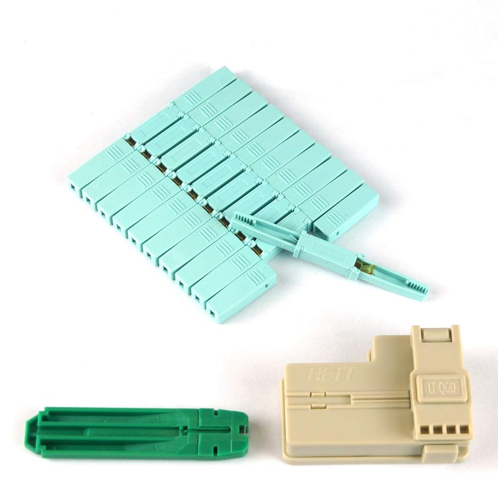 10pcs LEITE Fiber Optic Quick Connectors with Tools Fiber Fast Connectors SingleMode/Multimode Mechanical Splice Connectors Adapter for Drop Cable/Server Rack/Patch Panel/Repair of Fiber Cable