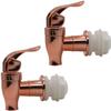 Rose Gold Beverage Dispenser Replacement Spigot, Push Style Spigot for Beverage Dispenser Carafe, Water Dispenser Replacement Faucet (2 PACK) view 1