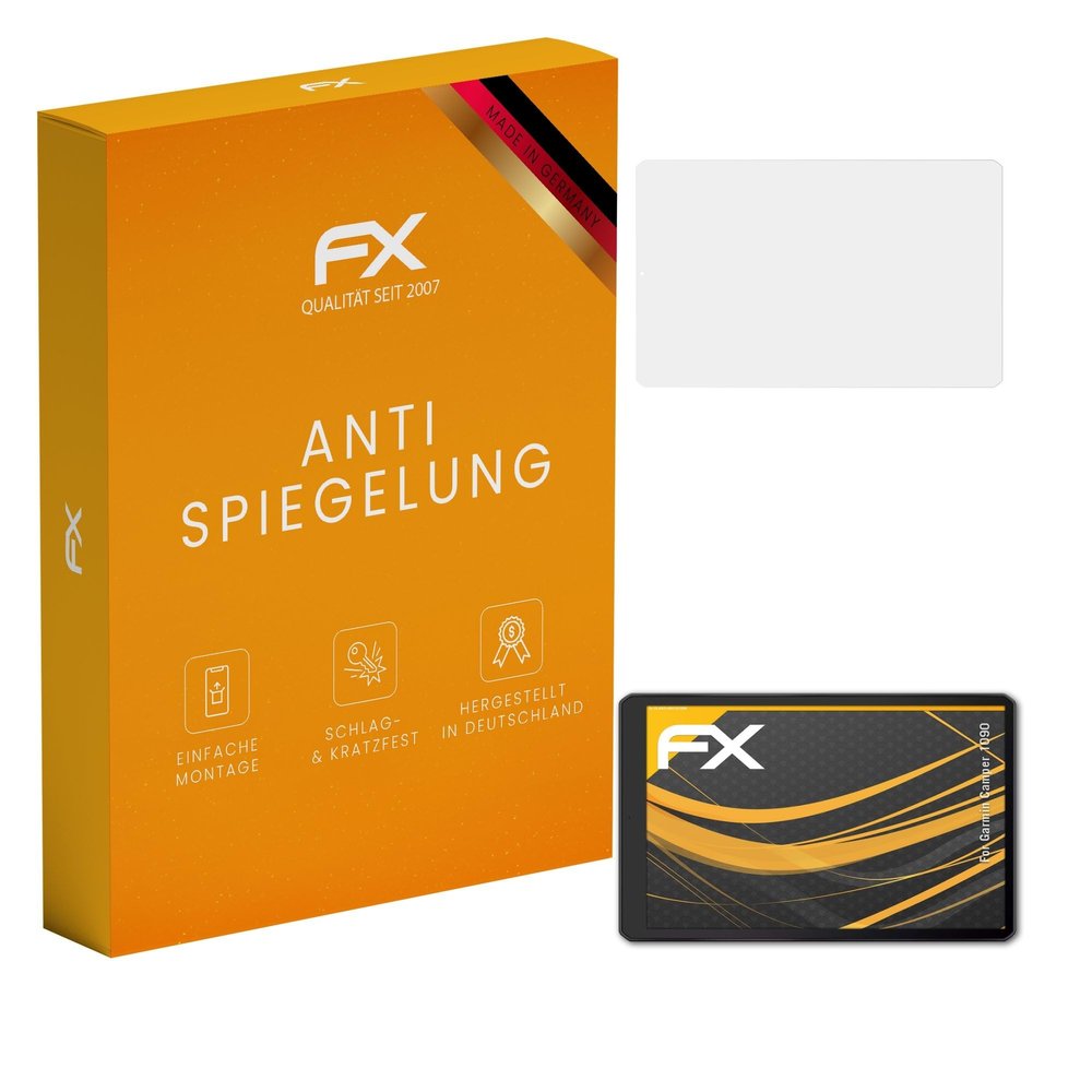 atFoliX Screen Protector compatible with Garmin Camper 1090 Screen Protection Film, anti-reflective and shock-absorbing FX Protector Film (3X)