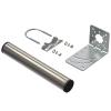 Aimeboost 1.5" Diameter and 12" Length Pole Mount Bracket to Wall Mount Pole Weather Station for Outside Home Antenna TV Antenna Mast Adjustable Angle view 2