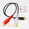 VCELINK RCA Splitter 1 Male to 2 Female Stereo Audio Cable, Gold Plated Dual RCA Female Adapter for Subwoofer, Car Radio, Amplifier, TV, Digital Audio, 2 Pack/0.66FT view 2
