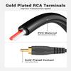 VCELINK RCA Splitter 1 Male to 2 Female Stereo Audio Cable, Gold Plated Dual RCA Female Adapter for Subwoofer, Car Radio, Amplifier, TV, Digital Audio, 2 Pack/0.66FT view 3