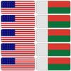 (x10) 3M Reflective Madagascar and US Flag Stickers | Versatile Safety Decals | Hard hats, laptops, bikes, toolboxes view 1