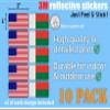 (x10) 3M Reflective Madagascar and US Flag Stickers | Versatile Safety Decals | Hard hats, laptops, bikes, toolboxes view 3