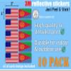 (x10) 3M Reflective Eritrea and US Flag Stickers | Versatile Safety Decals | Hard hats, laptops, bikes, toolboxes view 3