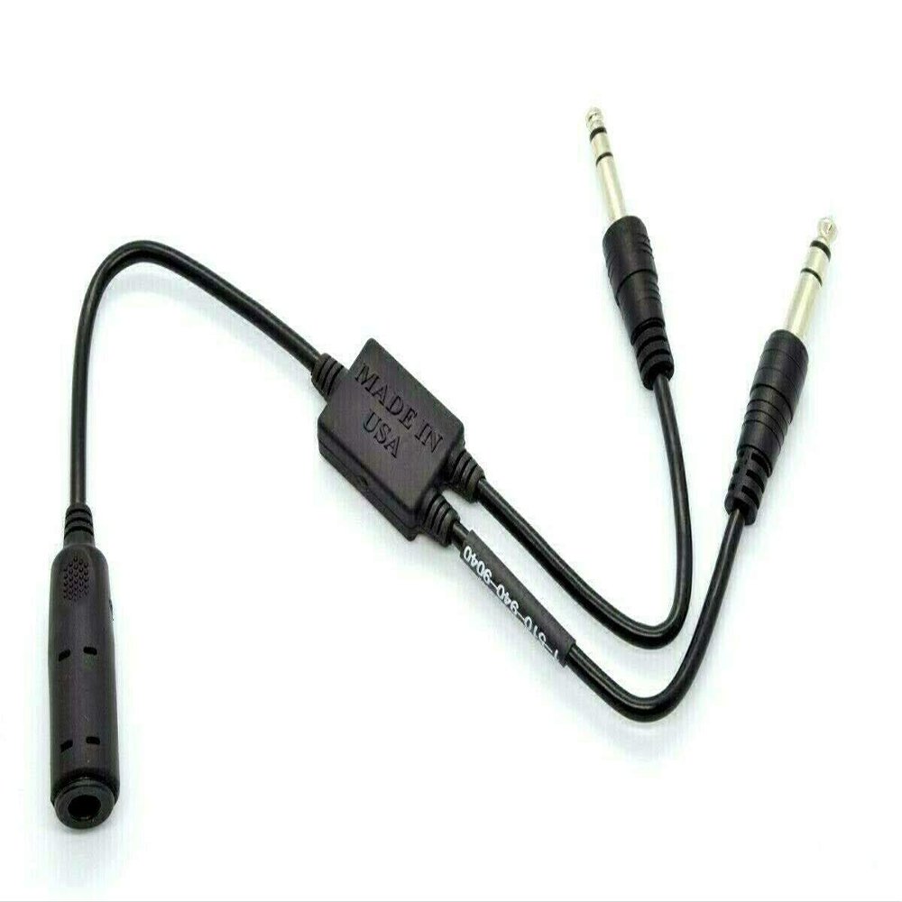 Low Impedance to High Impedance General Aviation GA Headset Adapter, Military to Civilian GA Headset Adapter