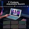 ABEIFAN iPad 6th/5th Generation Case with Keyboard 2018/2017,Smart Folio Cover, Wireless Detachable Backlit Keyboard with Pencil Holder for iPad Air 2/Air,iPad 9.7 inch,Mist Blue view 4