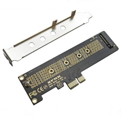ALIKSO M.2 NGFF PCIe 22110 SSD (NVMe & AHCI) to PCIe x1 Adapter Host Controller Expansion Card with Low Profile Bracket for PC DesktopSupports M2 NGFF PCIe 3.0, 2.0 or 1.0