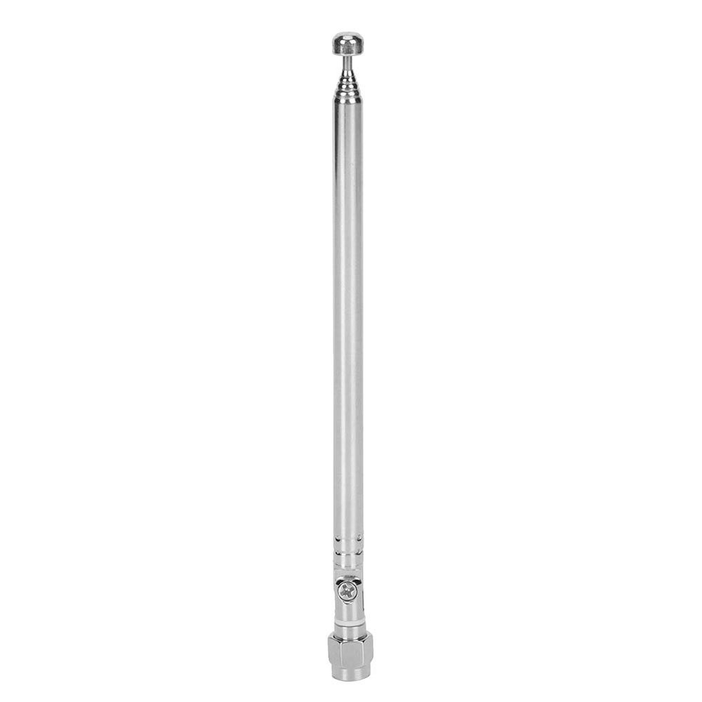 6 Sections Telescopic Antenna, FM Antenna Portable Radio Antenna, SMA Male Connector for Audio Vedio Home Theater TV Tuner, etc