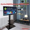 32-65" Corner Floor TV Stand Adjustable TV Stand Black 3-Tier Glass Shelves can Hold Your Essential A/V Components, DVD Player or Gaming Systems view 3