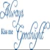 Decaltor Blue 22" x10" Always Kiss Me Goodnight sty2 Quotes Sayings Words Art Decor Lettering Vinyl Wall Art Inspirational Uplifting view 1